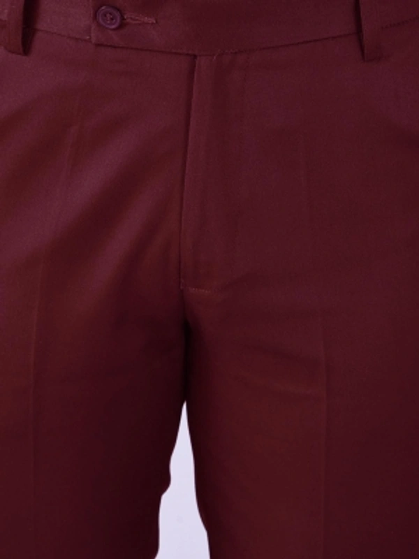 AD & AV Regular Fit Men  Trousers - Maroon, 28 30 32 34 36