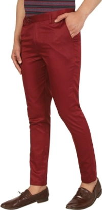 AD & AV Regular Fit Men Maroon Trousers - 28 30 32 34 36