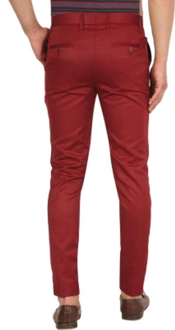 AD & AV Regular Fit Men Maroon Trousers - 28 30 32 34 36