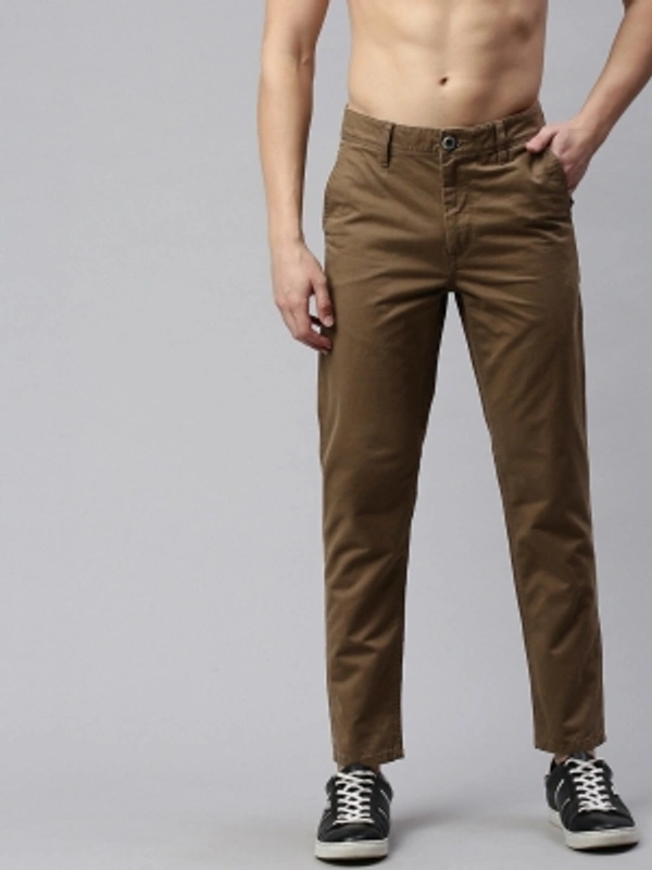 Roadster Regular Fit Men Brown Trousers - 28 30 32 34 36