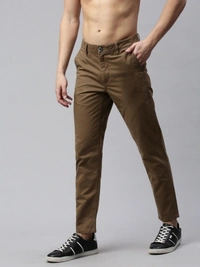Roadster Regular Fit Men Brown Trousers - 28 30 32 34 36