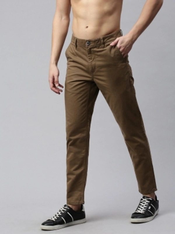 Roadster Regular Fit Men Brown Trousers - 28 30 32 34 36