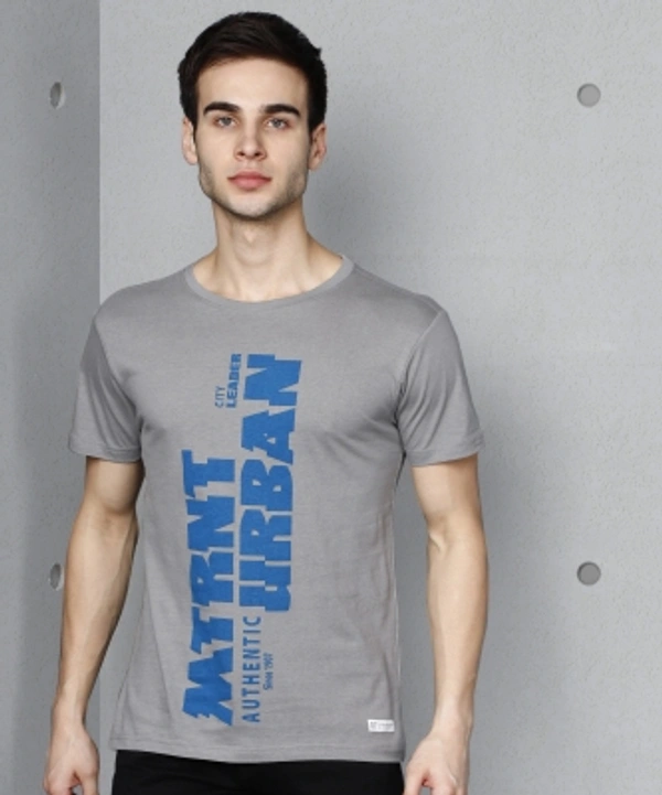 METRONAUT Printed Men Round Neck Grey T-Shirt - S M L XL XXL