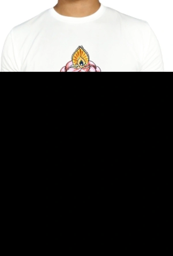 Dorain Printed Men Round Neck White T-Shirt - M L XL XXL