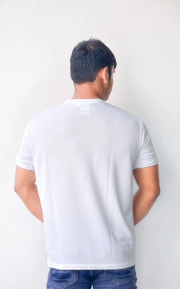 Dorain Printed Men Round Neck White T-Shirt - M L XL XXL