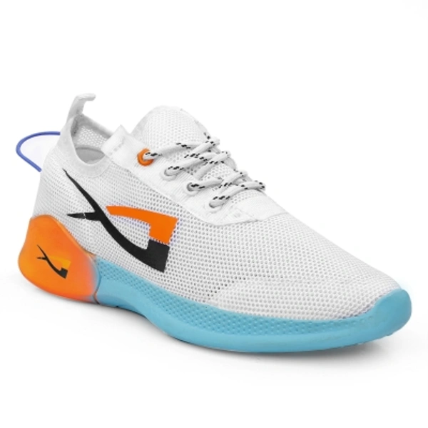 PORT Fashionable Mens White Sports Shoes For Running - 6 7 8 9 10