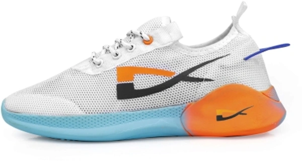 PORT Fashionable Mens White Sports Shoes For Running - 6 7 8 9 10