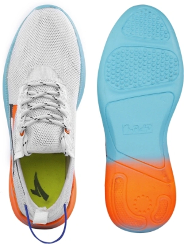 PORT Fashionable Mens White Sports Shoes For Running - 6 7 8 9 10