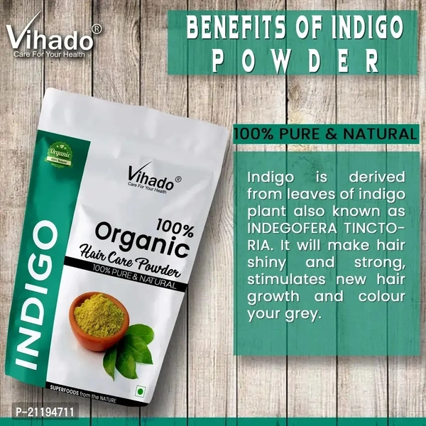 Vihado Herbal Products Indigo Powder for Hair 400g (Pack of 1) - 400