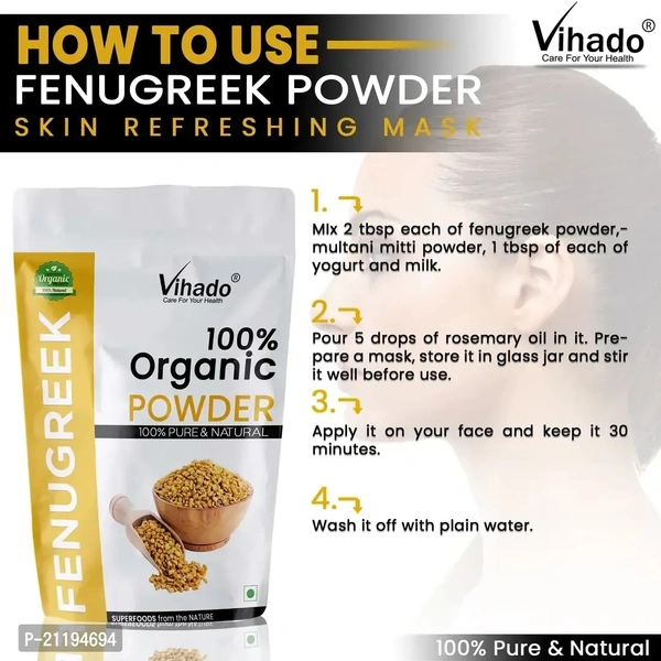 Vihado Herbal Products Indigo Powder for Hair 400g (Pack of 1)