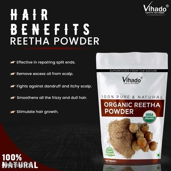 Vihado Herbal Products Indigo Powder for Hair 400g (Pack of 1)