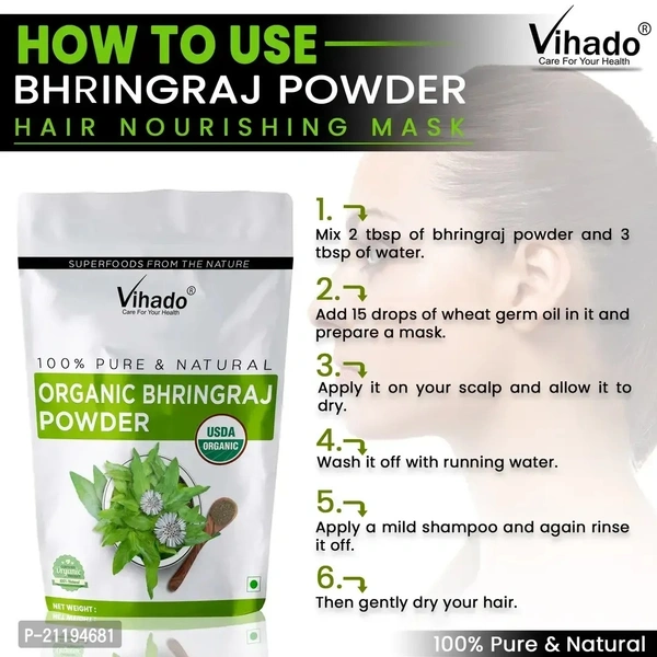 Vihado Herbal Products Indigo Powder for Hair 400g (Pack of 1)