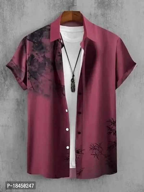 Trendy Cotton Short Sleeves Casual Shirt  - M, L, XL, MAROON