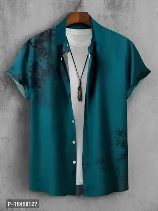 Trendy Cotton Short Sleeves Casual Shirt  - M, L, XL, GREEN