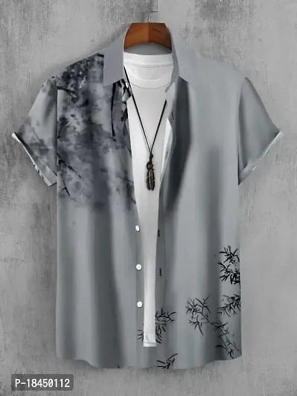 Trendy Cotton Short Sleeves Casual Shirt  - M, L, XL, GRAY