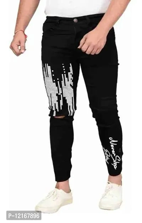 Stylish Denim Mid-Rise Jeans  - 28, 30, 32, 34, BLACK