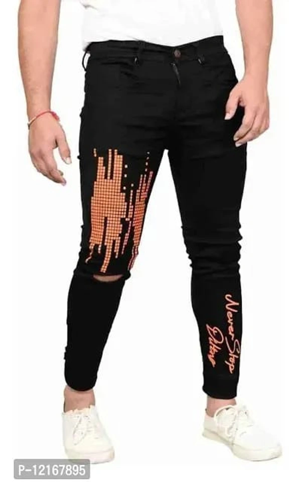 Stylish Denim Mid-Rise Jeans  - 28, 30, 32, 34, Black