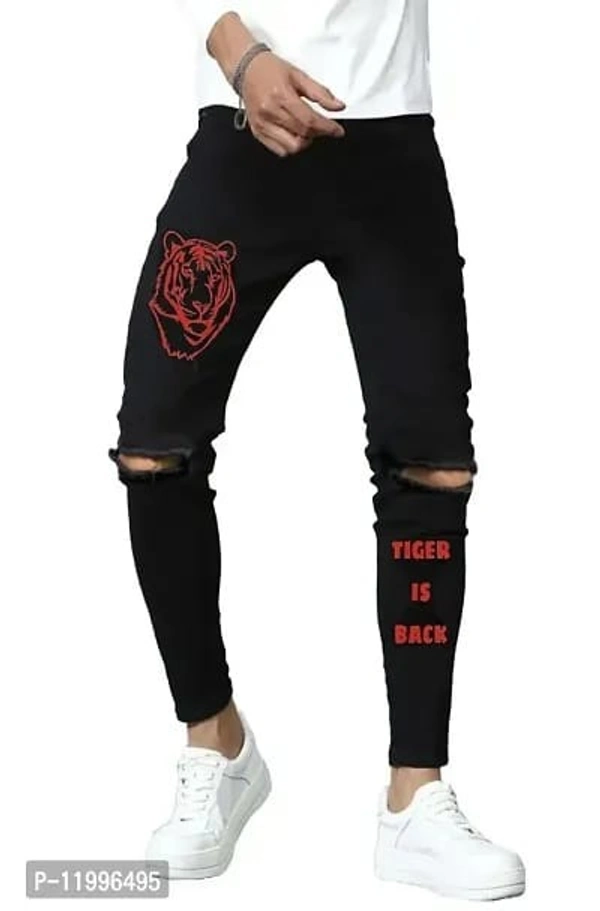 Stylish Denim Mid-Rise Jeans  - 28, 30, 32, 34, Black