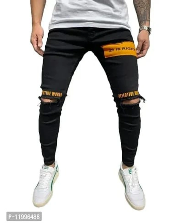 Trending Denim Mid-Rise Jeans  - 28, 30, 32, 34, Black