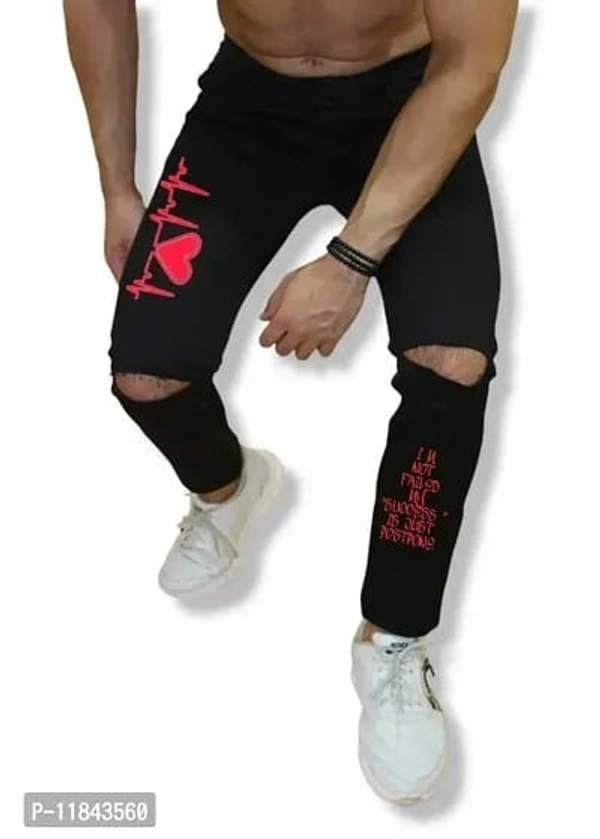 Stylish Denim Mid-Rise Jeans  - 28, 30, 32, 34, Black