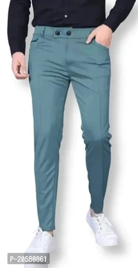 Stylish Modal Casual Trousers - Blue Stone, 30