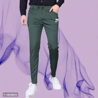 Stylish Modal Casual Trousers - Sherwood Green, 30