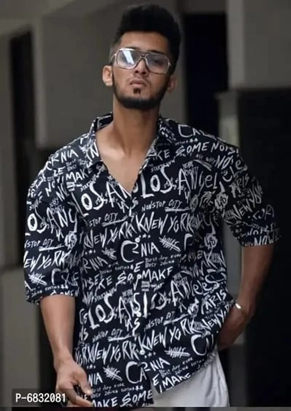 Cotton Printed Long Sleeves Shirts - multicolor, M