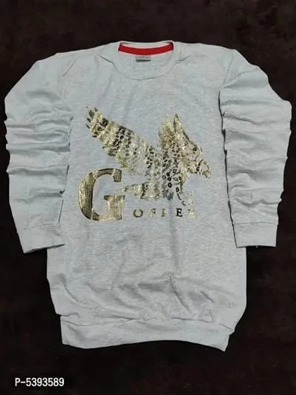 Full Sleeves Cotton Printed Men T-shirts - Topaz, L