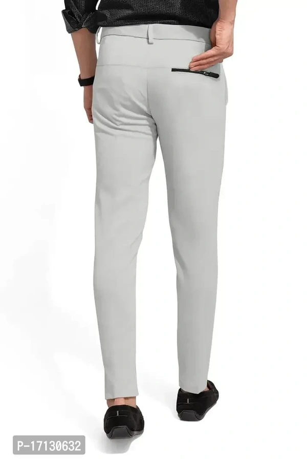 MENS CASUAL LYCRA TROUSER COMFORTABLE LYCRA TROUSER FOR MEN - Gray, 28