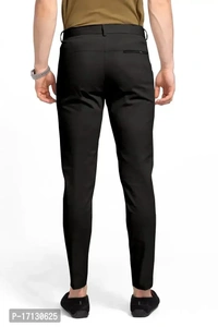 MENS CASUAL LYCRA TROUSER COMFORTABLE LYCRA TROUSER FOR MEN - Black, 34