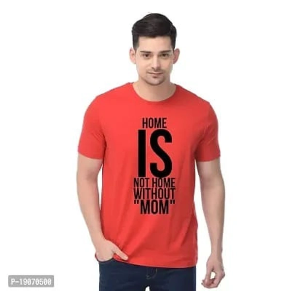 Dinkcart 100% Cotton Tshirt Printed Tshirt Tees for Men - M, L, XL , XXL, Scarlet