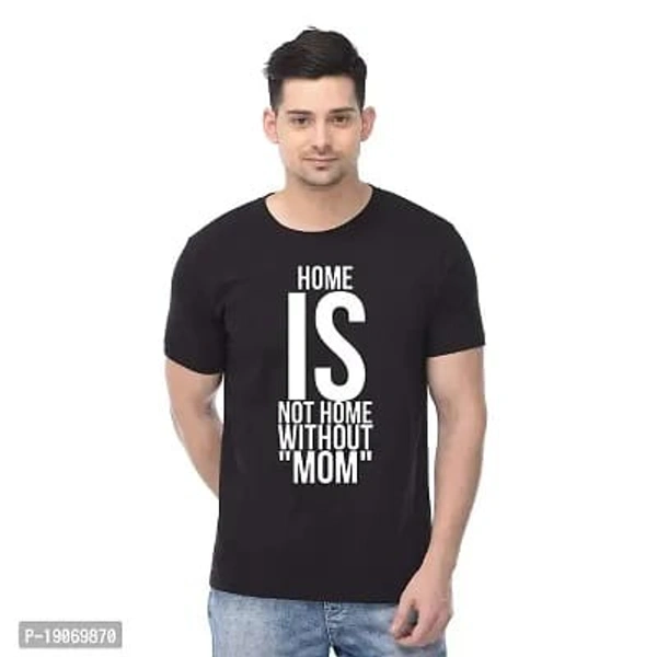 Dinkcart 100% Cotton Tshirt Printed Tshirt Tees for Men - M, L, XL , XXL, Black