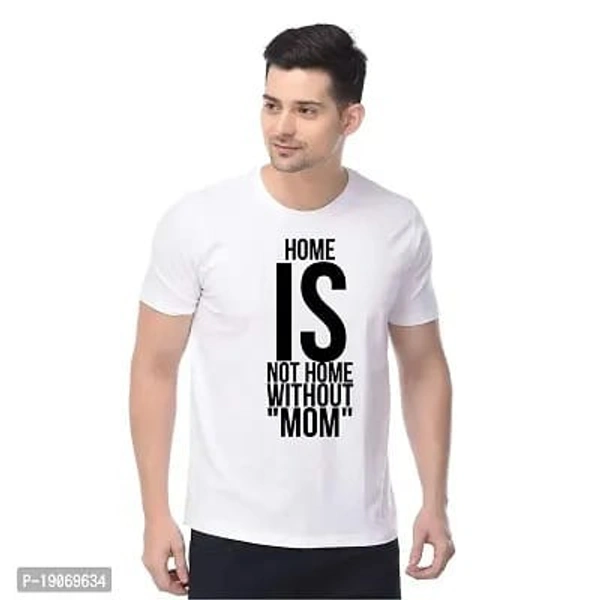 Dinkcart 100% Cotton Tshirt Printed Tshirt Tees for Men - M, L, XL , XXL, White
