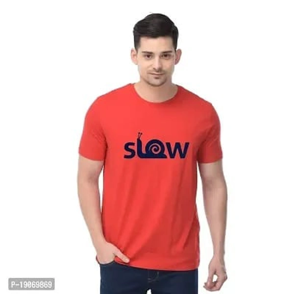 Dinkcart 100% Cotton Tshirt Printed Tshirt Tees for Men Boys Regular Fit Casual Wear Half Sleeves Tees - M, L, XL , XXL, Alizarin Crimson