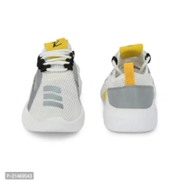 Men's Trendy Printed Mesh Running Sports Shoes - Dove Gray, 6