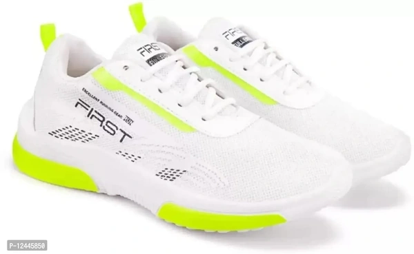 FIRST Comfortable and light weight sports shoes for men and boys - White, 6
