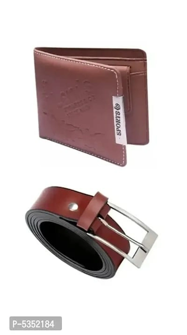 Elegant Two Fold Leatherette Wallet with Belt  Elegant Two Fold Leatherette Wallet with Belt - Free Size, Old Rose