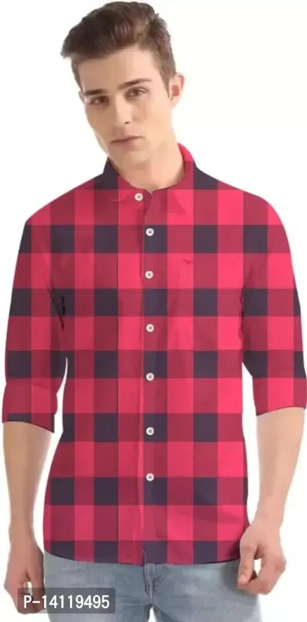 Red Check Full Sleeve Shirt - Razzmatazz, L