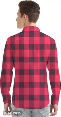 Red Check Full Sleeve Shirt - Razzmatazz, L