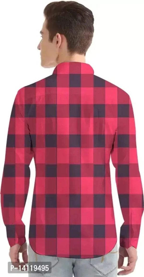Red Check Full Sleeve Shirt - Razzmatazz, L