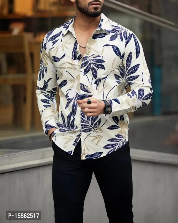 Classy Look Printed Shirts for Men - XXL, White