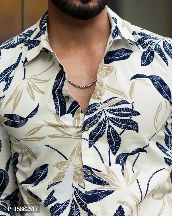 Classy Look Printed Shirts for Men - XXL, White