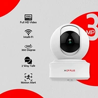CP Plus 3 MP Home Wi-Fi PT Full HD Camera - White