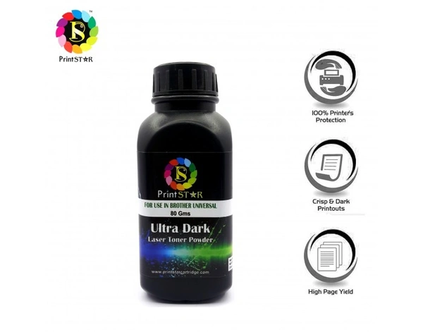 BROTHER UNIVERSAL PRINT STAR LASER TONER POWDER FOR  80GM  - 