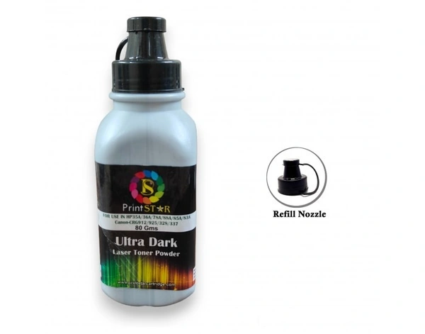  LASER TONER POWDER FOR HP 36A|88A UNIVERSAL 80GM (ULTRA DARK) EASY REFILL - 844399