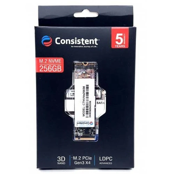 Consistent 256GB M.2 NVMe SSD