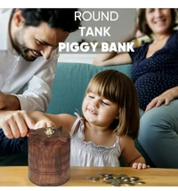 Wooden Money Bank Gullak ( Tank )