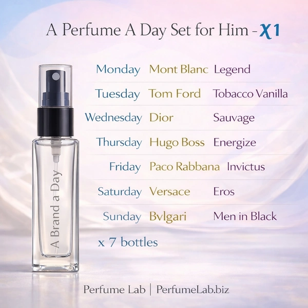 His X1 - A Perfume A Day Set - 7 x 9ml EDP