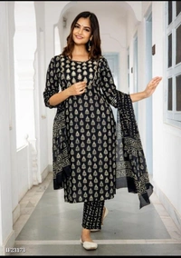 Cotton Block Print Kurti Set - XXL