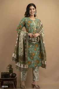 Party Look Kurti With Pant And Dupatta* - XL